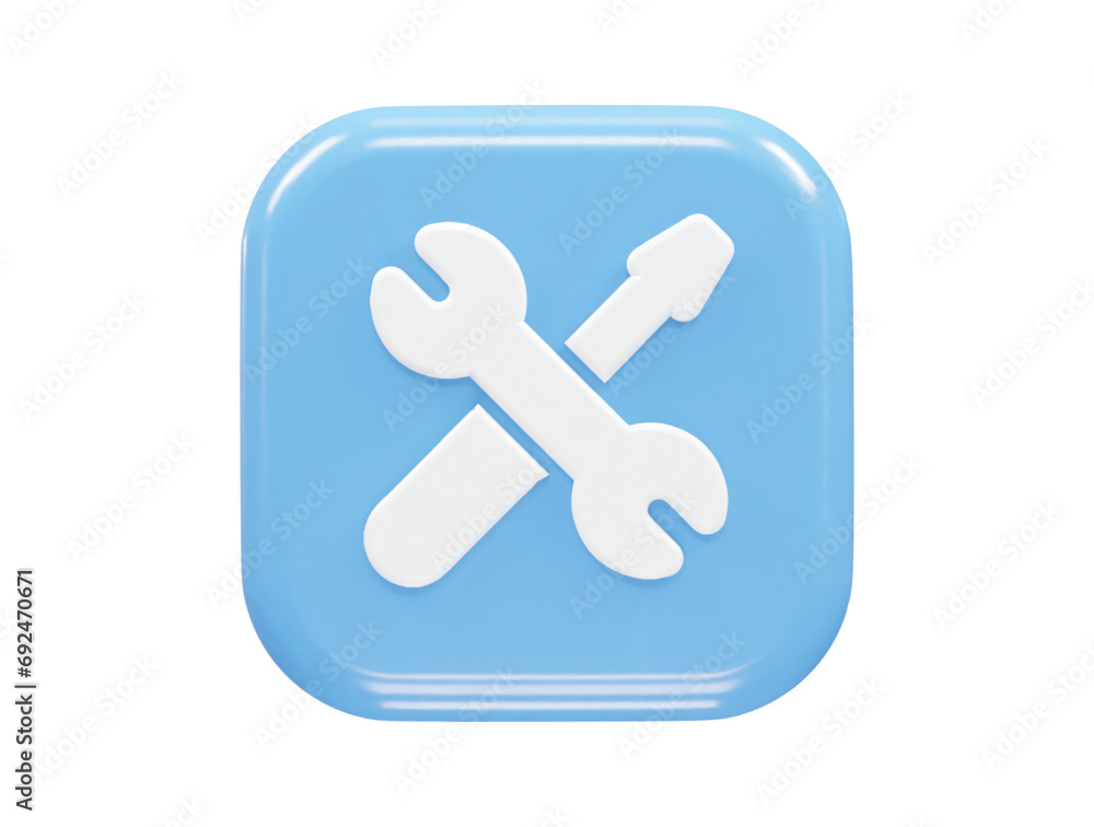 Tools icon 3d rendering element illustration Tools icon 3d rendering element illustration