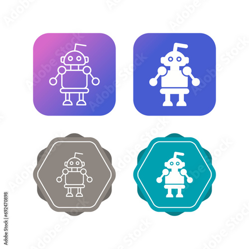 Robot Vector Icon photo