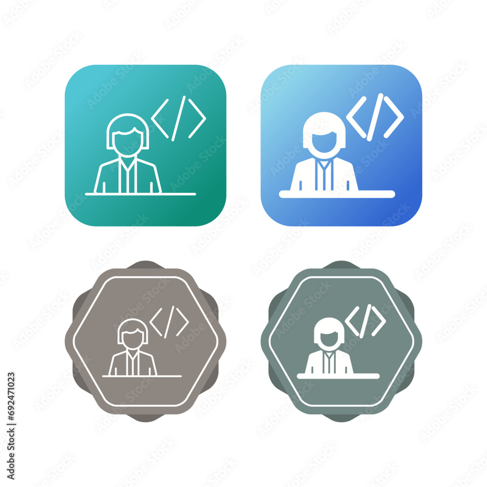Programmer Vector Icon Programmer Vector Icon
