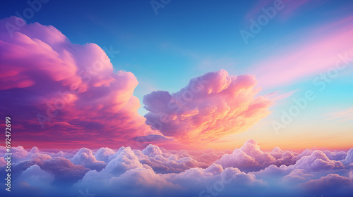 Beautiful pictures of colorful clouds in the sky  © 俊后生