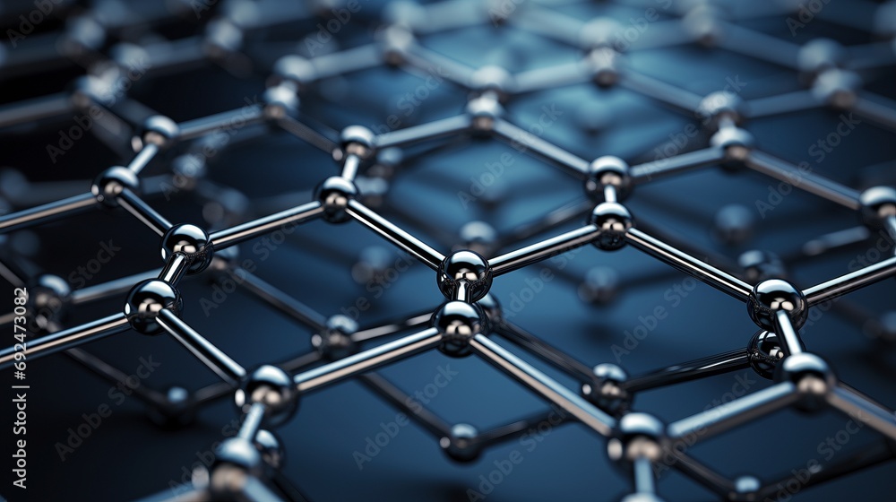Hexagonal structures in chemistry biotechnology close-up image Hexagonal structures in chemistry biotechnology close-up image