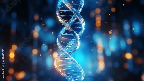 Chromosome molecular structure biotechnology close-up image