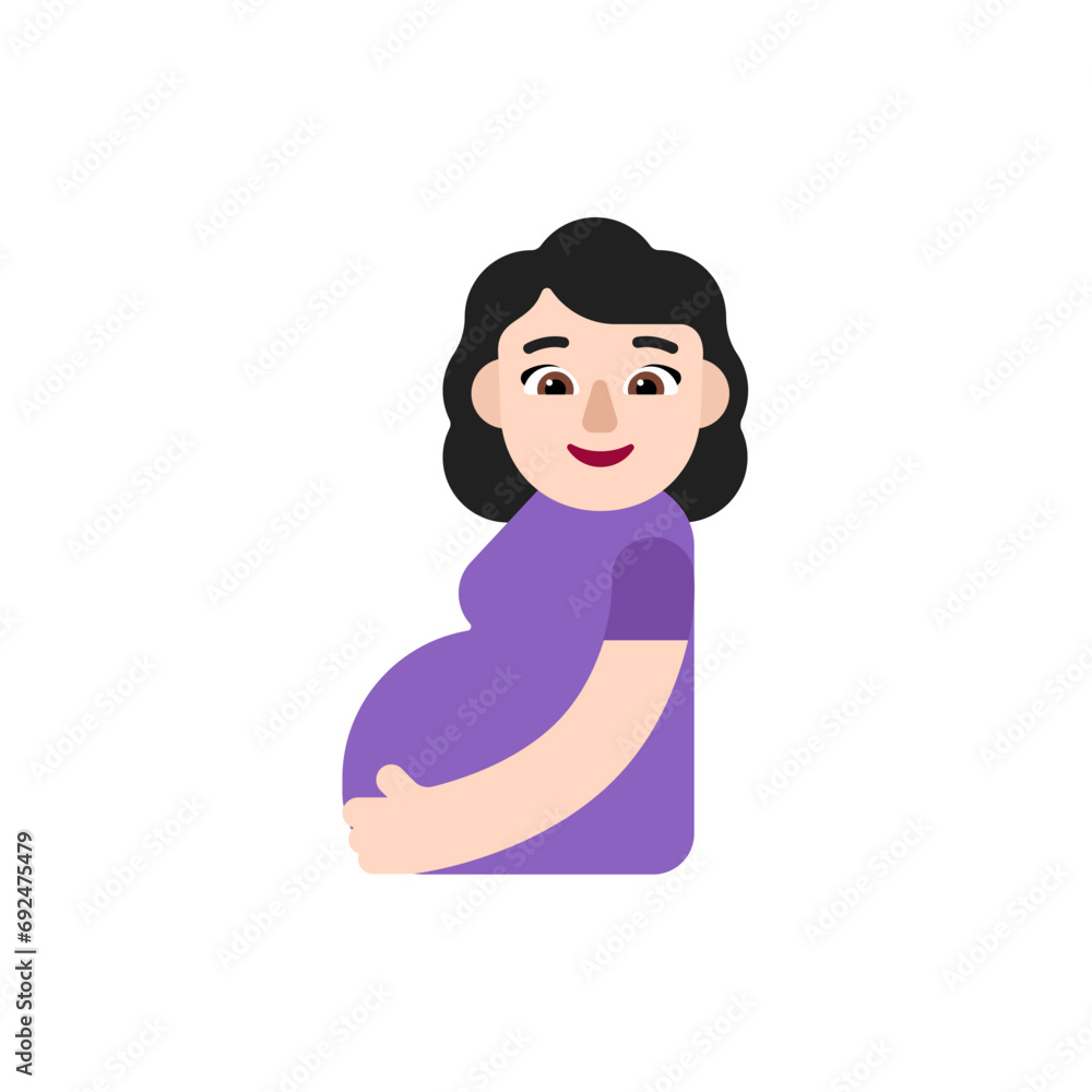 Pregnant Woman: Light Skin Tone