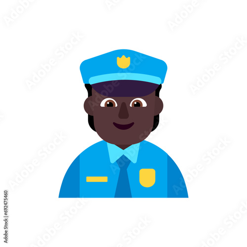 Police Officer: Dark Skin Tone