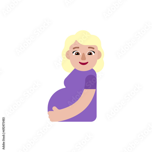 Pregnant Woman: Medium-Light Skin Tone