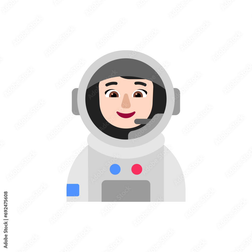 Woman Astronaut: Light Skin Tone Woman Astronaut: Light Skin Tone