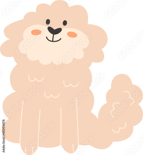Fluffy Dog Sitting