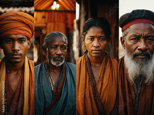 Images depicting people from different ethnic groups.