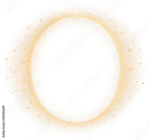 Gold glitter oval