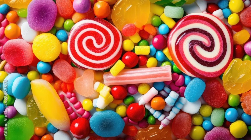 confectionery assortment candy food illustration lollies chocolates, gummies jellybeans, licorice caramels confectionery assortment candy food
