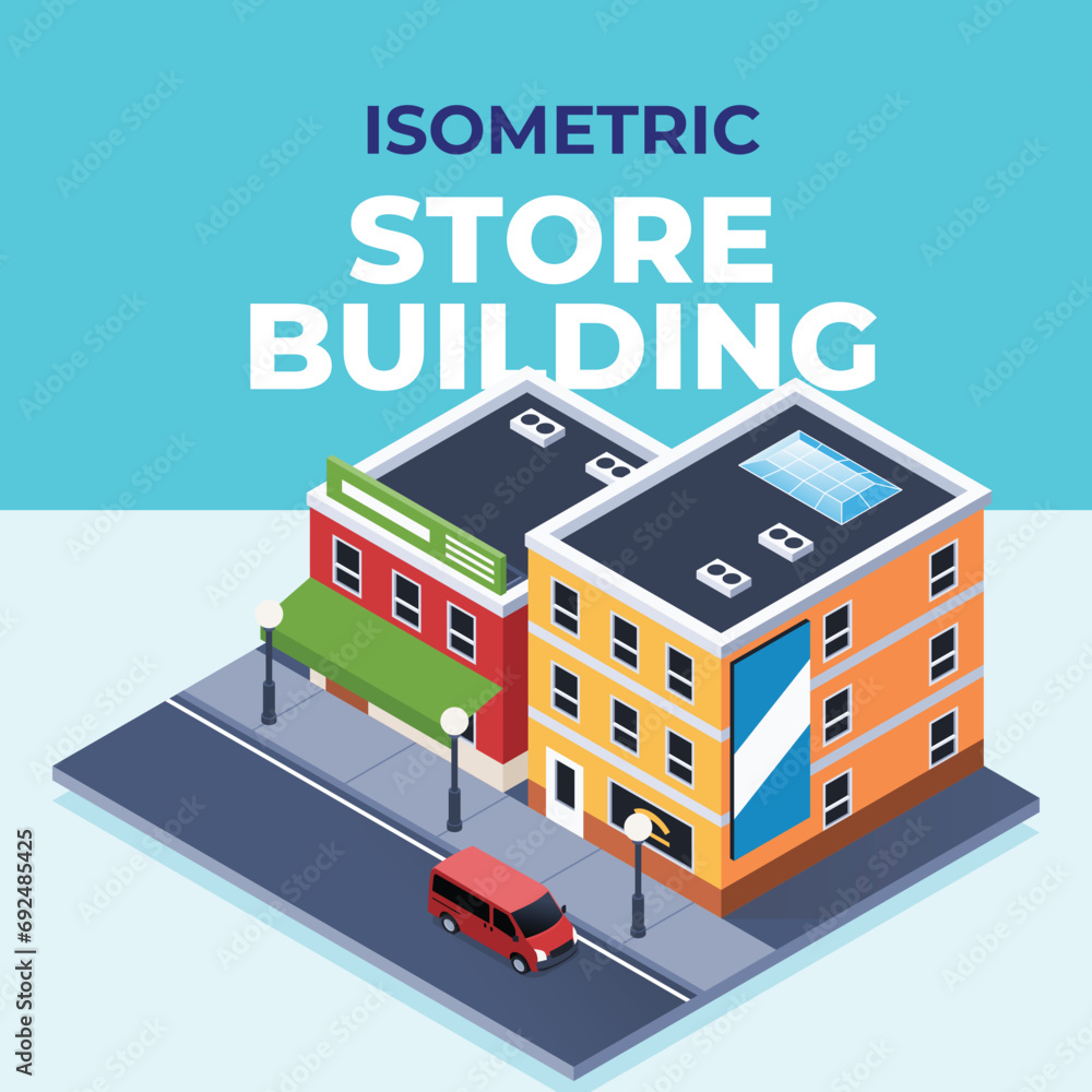 Isometric Store Buildings Isometric Store Buildings