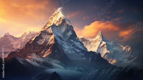 Evening panoramic view of Ama Dablam on the way to Everest Base Camp - Nepal © Zahid