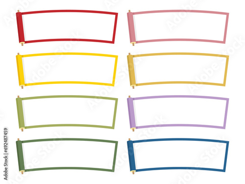 巻物のフレームのセット