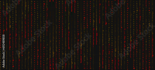 Cyberpunk hacker backdrop with various orange and red symbols on a black background. Future design for posters, banners and flyers.