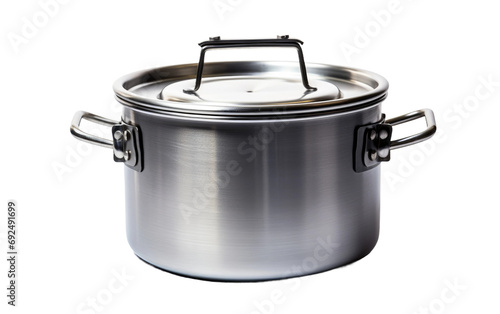 Backpacking Pot On Isolated Background