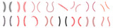 Baseball Stitches icon vector set. Baseball illustration sign collection. Sport symbol or logo.