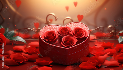 Valentines Day Background, Valentine Heart Red Silk Fabric, Wedding Love - Image © Complex