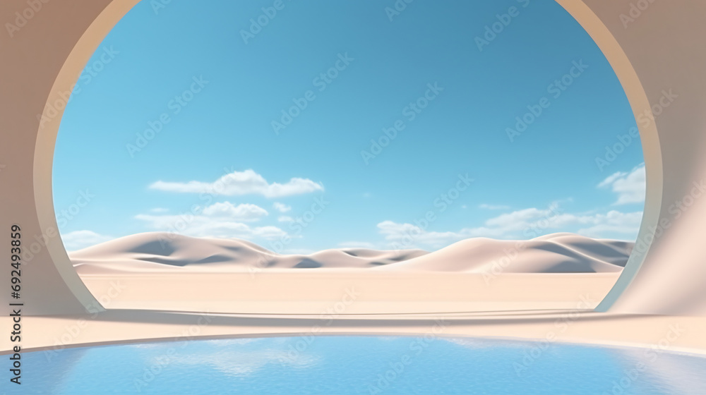 3d render abstract fantastic panoramic background