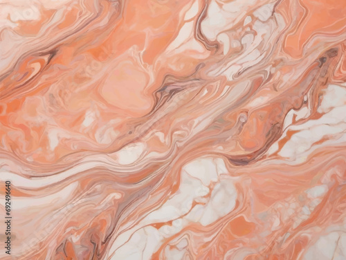 Muted Coral Marble Elegance: Subtle Blending