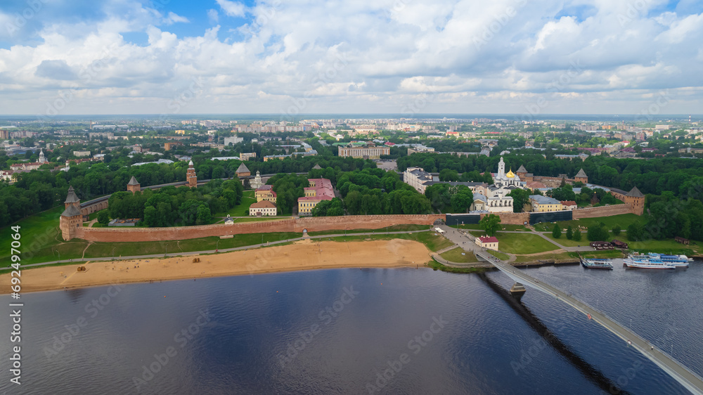 Novgorod Kremlin or Novgorod detinets is a fortress of Veliky Novgorod. It is an architectural monument of federal significance, protected by the state and including in the UNESCO World Heritage List