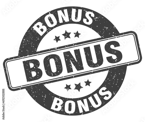 bonus stamp. bonus label. round grunge sign