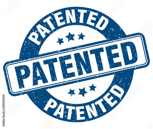 patented stamp. patented label. round grunge sign