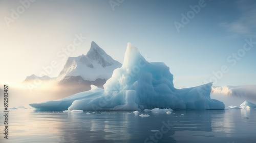 ocean dome icebergs landscape illustration water beauty, majestic pristine, wilderness climate ocean dome icebergs landscape