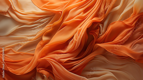 Orange crafted fabric texture background