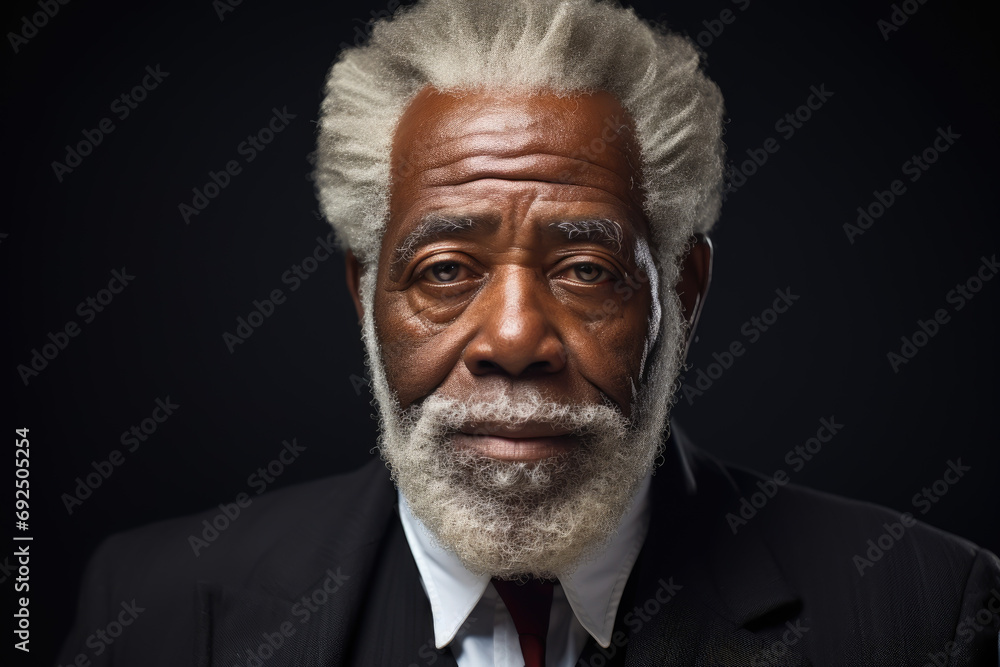 Respectful portraits highlighting the wisdom and guidance of elderly members within the Afro - American community