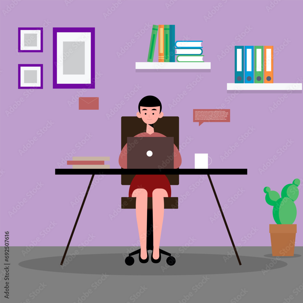 illustration of a person working on a laptop illustration of a person working on a laptop
