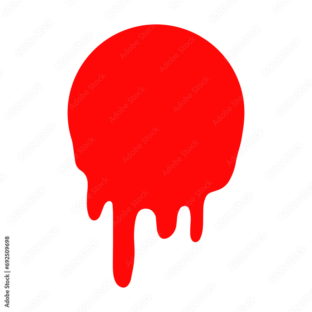 round shape with melting blood round shape with melting blood