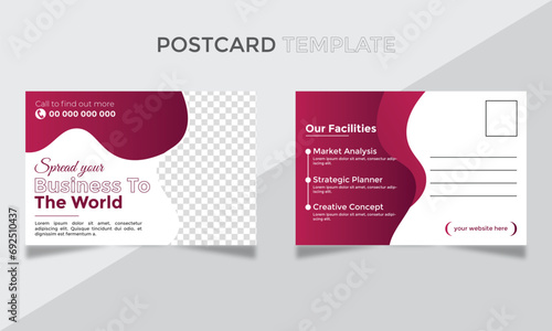 Corporate business postcard.amazing and modern postcard design.amazing and modern postcard design