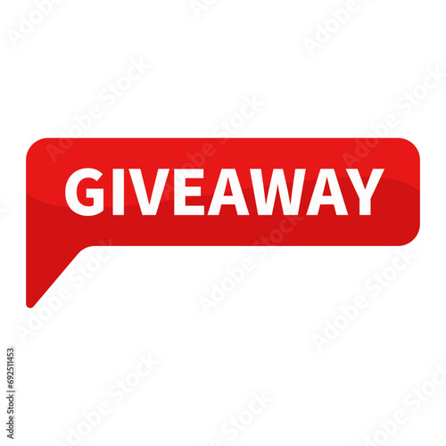 Giveaway In Red Rectangle Shape For Promotion Information Business Marketing Social Media
