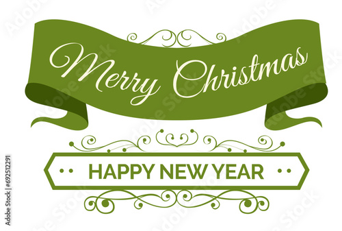 Merry Christmas - Badge - Vector