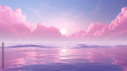 3d render abstract minimalist wallpaper pink seascape