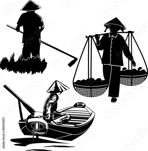Unidentified asian peoples