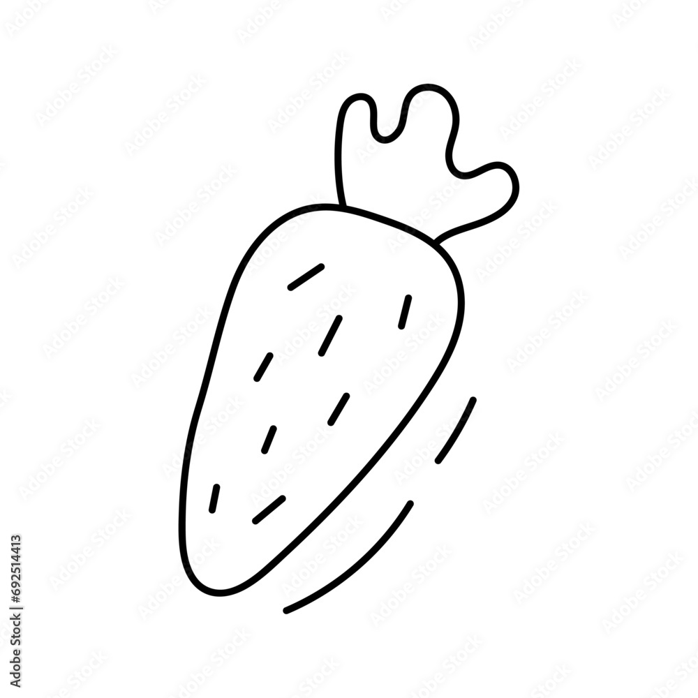 Strawberry.Vector illustration in doodle style. Strawberry.Vector illustration in doodle style.