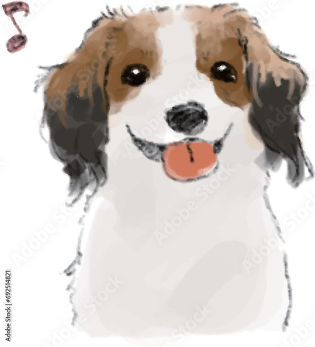 ご機嫌なコイケルの手書き風イラスト