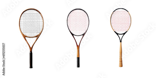 badminton racket isolated on white background photo