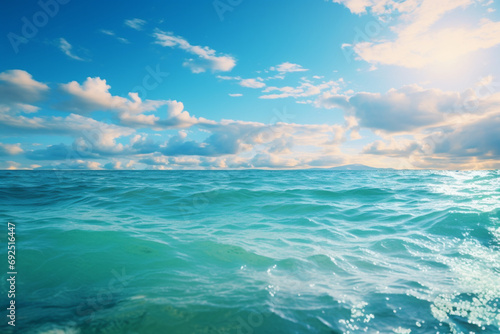 Beautiful Nature Wallpaper Background With Sea Green and Blue Sky 