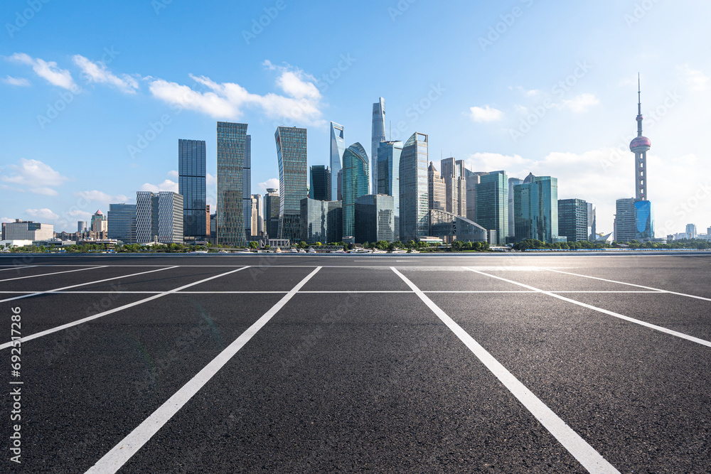 parking lot in city