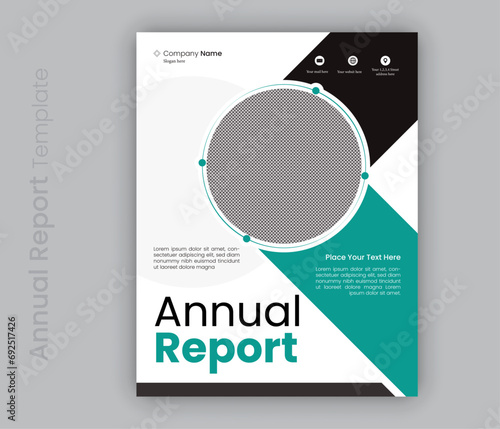 corporate annual report design template photo