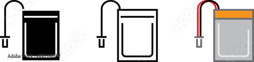 lithium ion battery icon, vector illustration