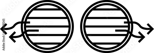Car Air Vent Icon , vector illustration