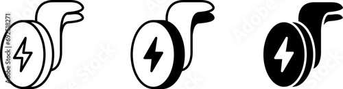 Car Air Vent Holder Icon, vector illustration