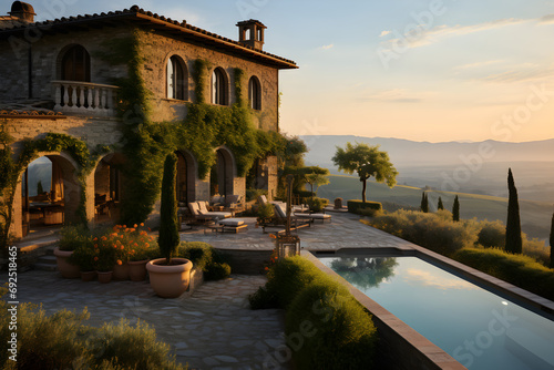 luxury tuscan style villa with great view © Pascal