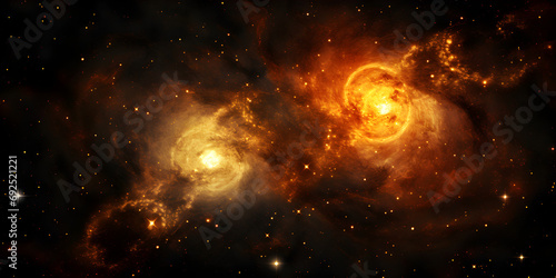 Abstract image of an explosion in space. Elements of this image furnished by NASA A flattering fire from space Stars dust and gas nebula in a far galaxy 