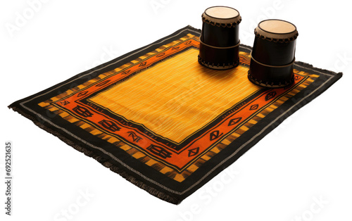 Non-Slip Drum Rug On Isolated Background photo