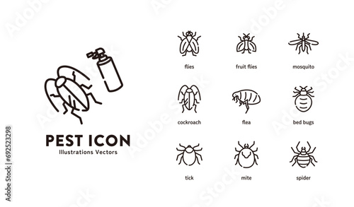 Pest icon set
