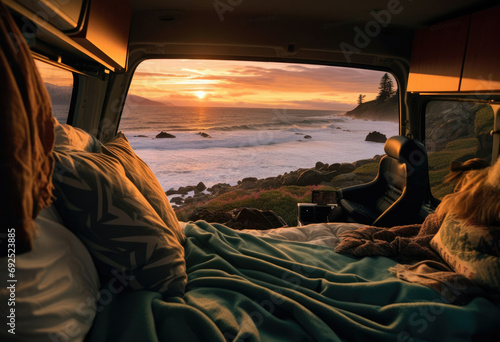 Freedom horizontal summer person journey outdoors sunset car travel nature sea beach